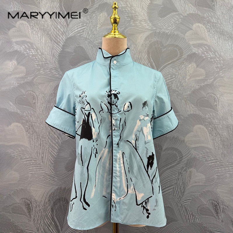 Summer Edit Clothing - MARYYIMEI 패션 프린트 여성 의류 캐릭터