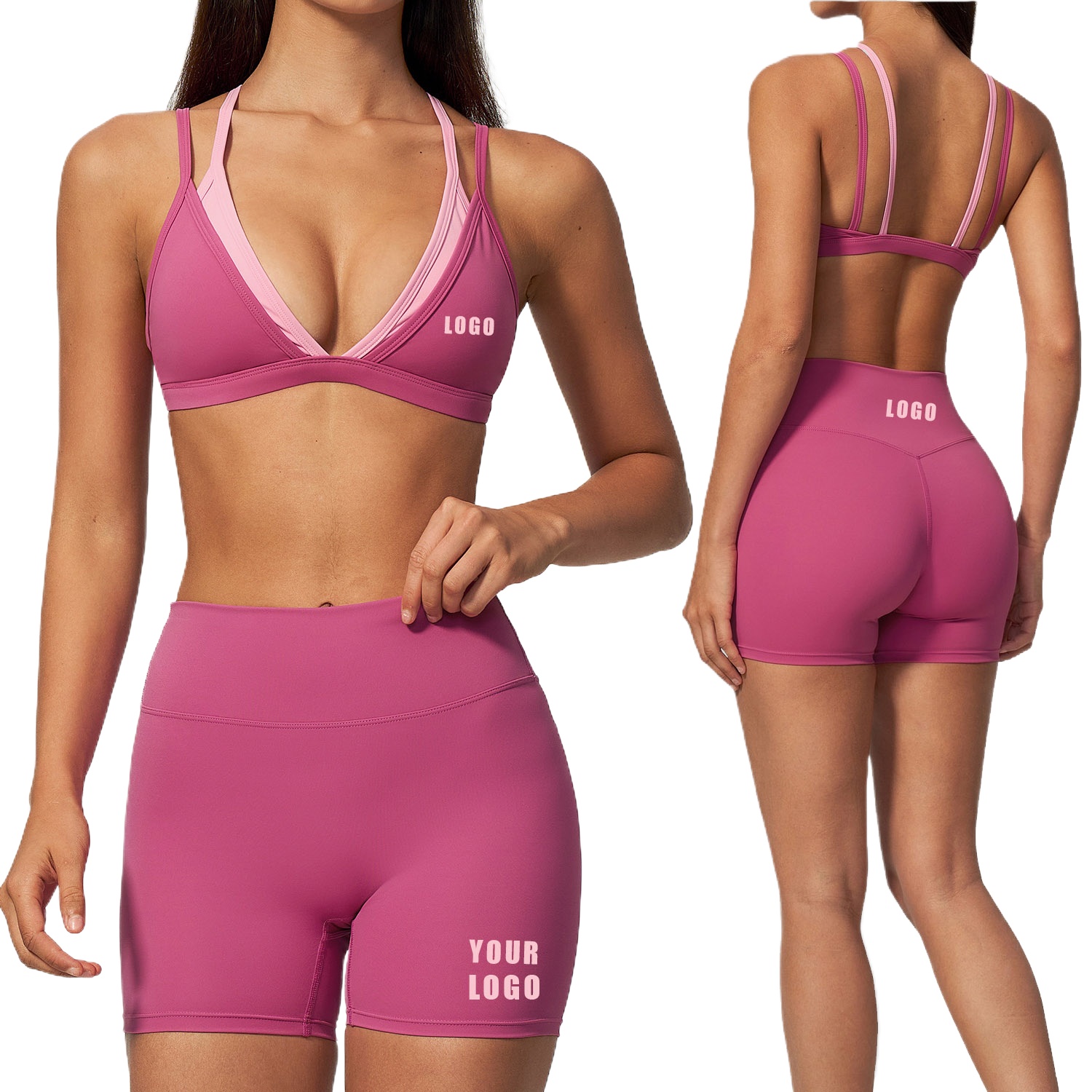 Summer Clothing Logo - 맞춤형 로고가 새겨진 여성용 요가복, 얇고