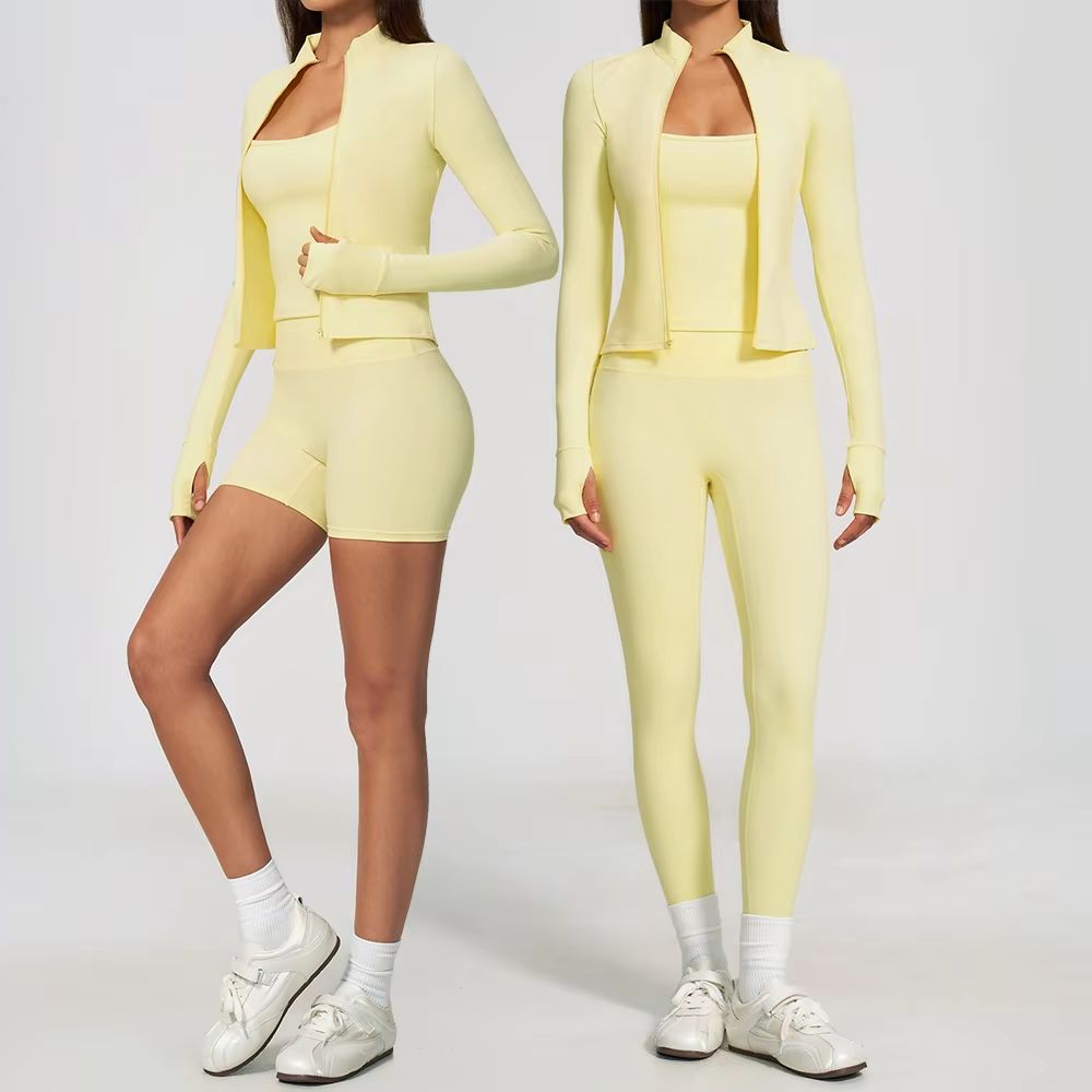 Summer Clothing Logo - 여성 요가 세트 3종 운동복 세트