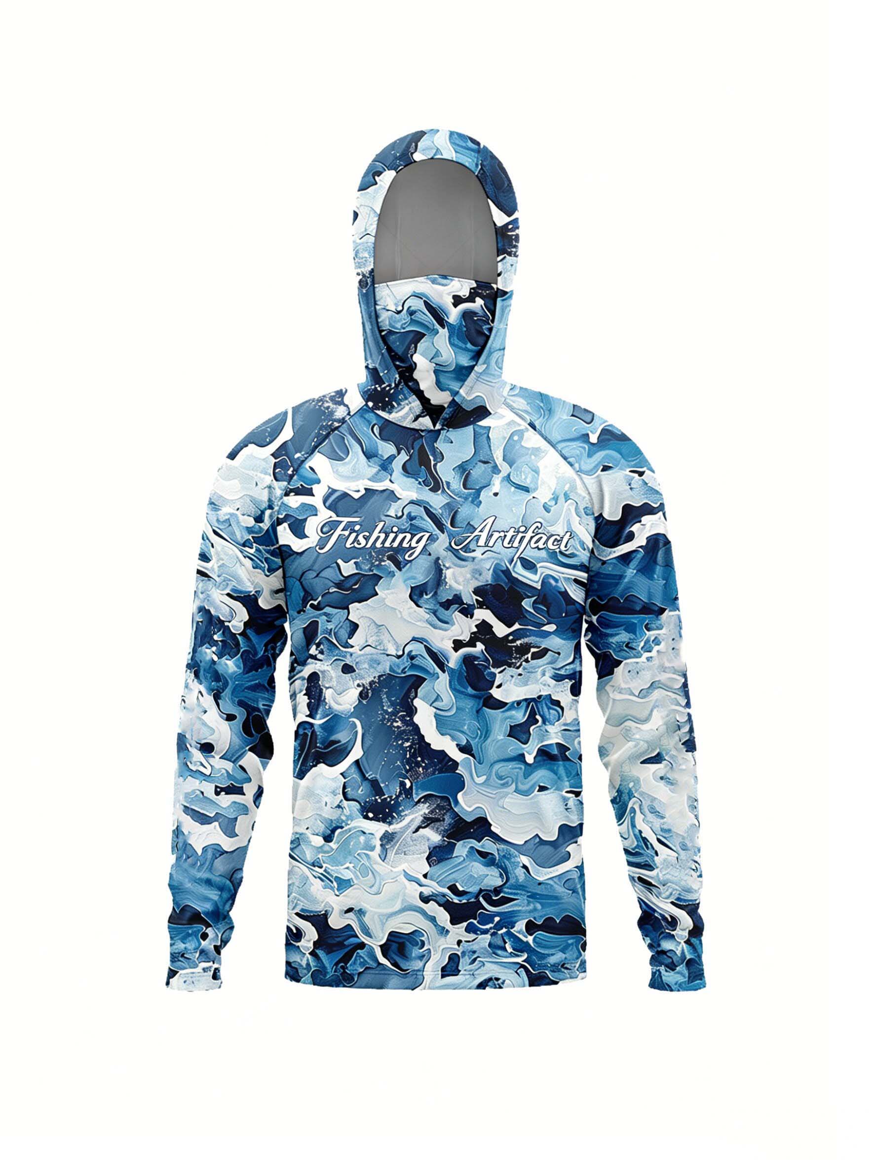 남성용 여름 3D 프린트 낚시 후드티(페이스 마스크 포 - Summer Outdoor Clothing 리뷰 및 가격