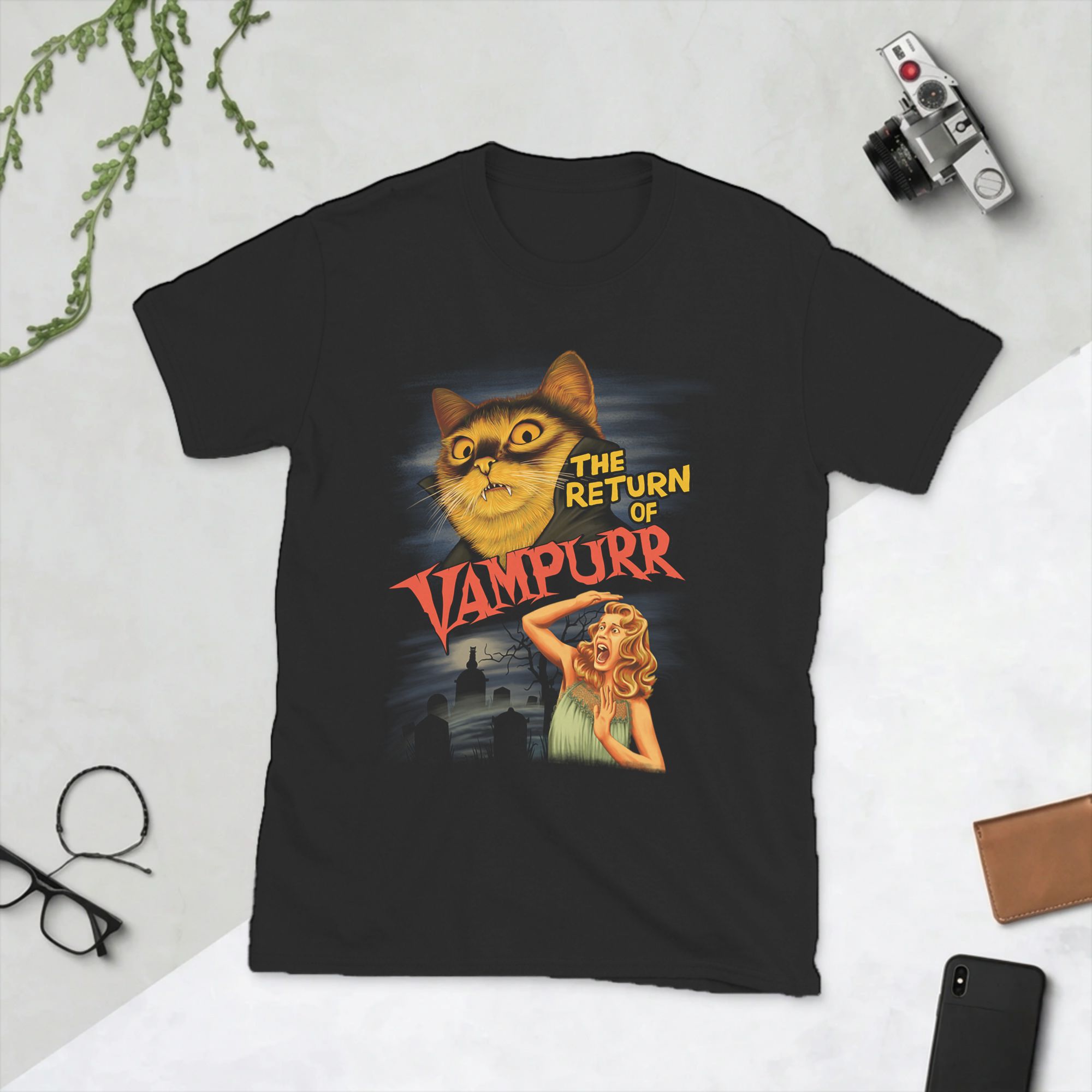 남성 Vampurr Cat T 셔츠의 귀환 순수 코튼  - Summer Clothing Ideas Men 리뷰 및 가격