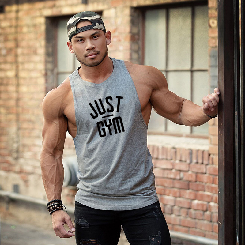 JUST GYM 로고 짐 의류 남성용 면 피트니스 탱크 - Summer Clothing Logo 리뷰 및 가격