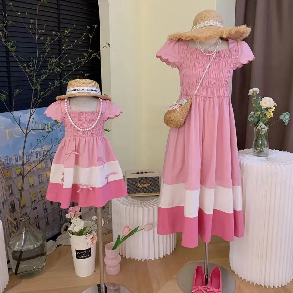 여성용 엄마와 딸 매칭 스모크 원피스, 휴일 어머니 아 - Summer Clothing Holiday 리뷰 및 가격