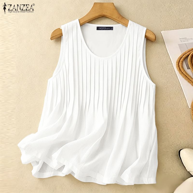 ZANZEA 여성 여름 핀턱 탱크탑 플러스 사이즈 캐주 - Summer Clothing Holiday 리뷰 및 가격