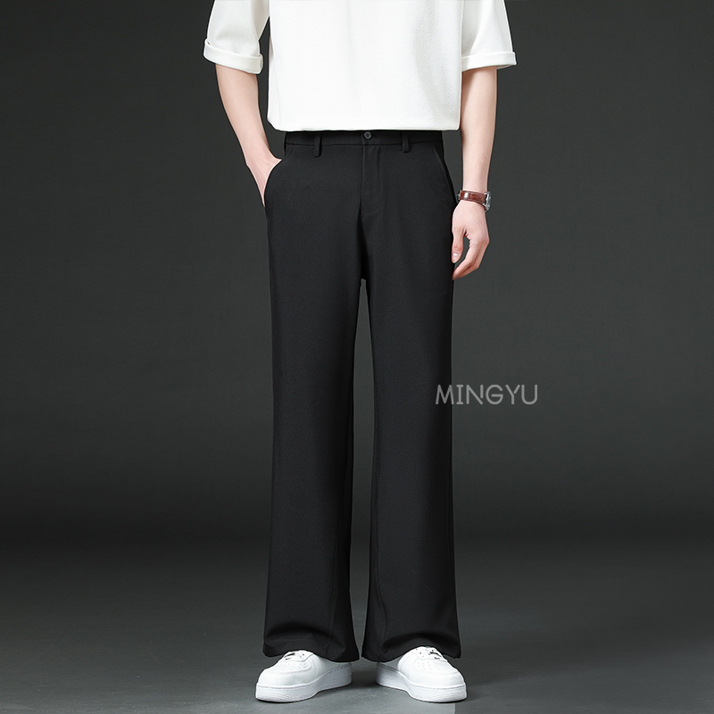 브랜드 의류 봄 여름 부드러운 플레어 팬츠 남성 비즈니 - Summer Clothing Brands Men 리뷰 및 가격