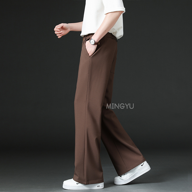 브랜드 의류 봄 여름 부드러운 플레어 팬츠 남성 비즈니 - Summer Clothing Brands Men 리뷰 및 가격