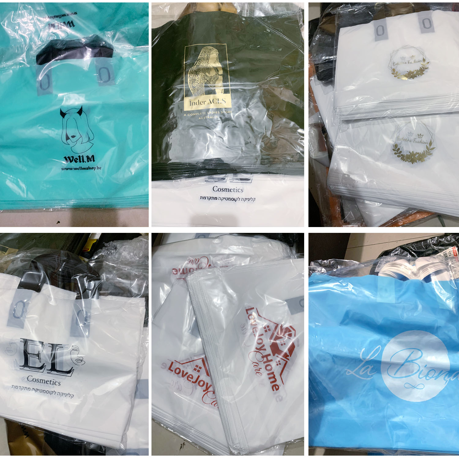 200개 맞춤형 로고 쇼핑백 플라스틱 가방 선물 가방  - Summer Clothing Logo 리뷰 및 가격